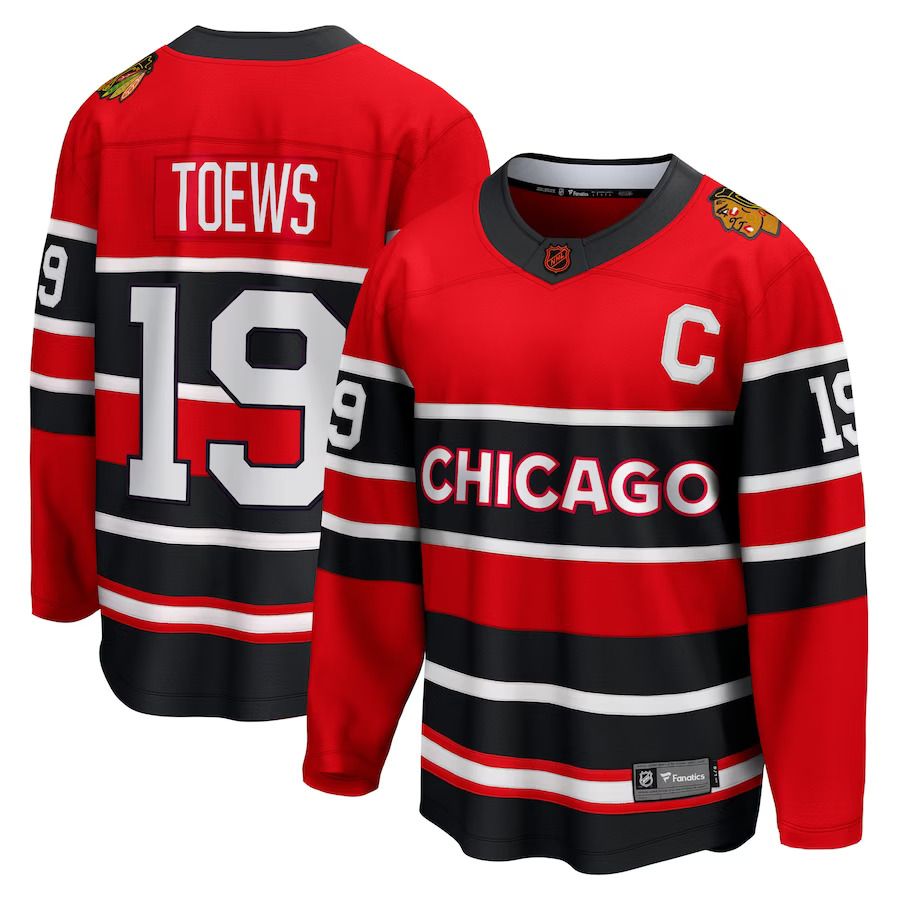 Men Chicago Blackhawks #19 Jonathan Toews Fanatics Branded Red Special Edition Breakaway Player NHL Jersey->chicago blackhawks->NHL Jersey